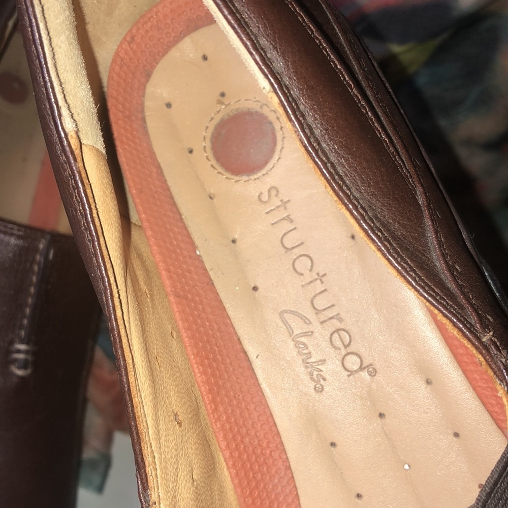 Clarks Un Structured Leather Flats 11m - image 6